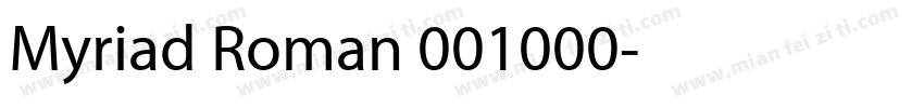 Myriad Roman 001000字体转换